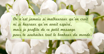 Aperçu de la carte : « On n'est jamais si malheureux qu'on croit... pour te souhaiter tout le bonheur... »