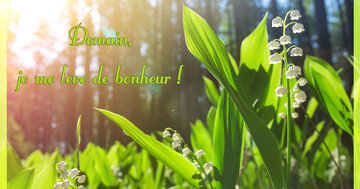 Aperçu de la carte : Demain, je me lève de bonheur !