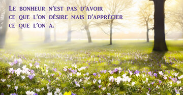 Aperçu de la carte : « Le bonheur, c'est d'apprécier ce que l'on a... »