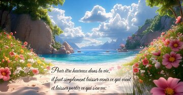 Aperçu de la carte : « Pour être heureux dans la vie, il faut simplement... »