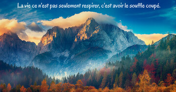 Aperçu de la carte : « La vie, c'est avoir le souffle coupé... »