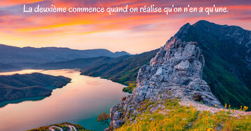 Aperçu de la carte : « On a deux vies. La deuxième commence quand on réalise... »