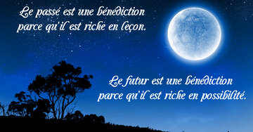 Aperçu de la carte : « Le passé est une bénédiction riche en leçons, le futur riche en possibilités... »