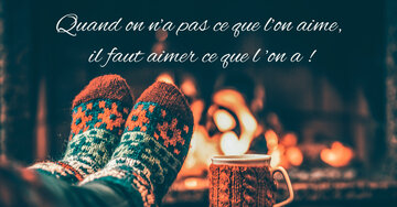 Aperçu de la carte : « Quand on n'a pas ce que l'on aime, il faut aimer ce que l'on a... »