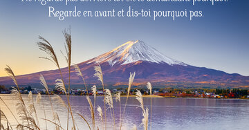 Aperçu de la carte : « Ne regarde pas derrière toi... Regarde en avant et dis-toi pourquoi pas. »
