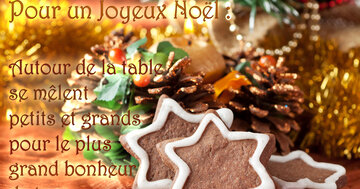 Aperçu de la carte : « Autour de la table se mêlent petits et grands pour le plus grand bonheur... »