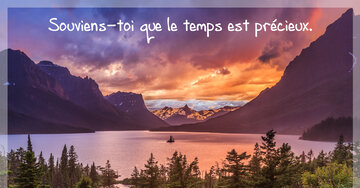 Aperçu de la carte : Souviens-toi que le temps est précieux.