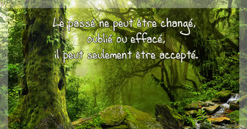 Aperçu de la carte : « Le passé ne peut être changé, il peut seulement être accepté... »