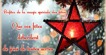 Aperçu de la carte : « Profitez de la magie spéciale des fêtes et que vos fêtes débordent de joies... »