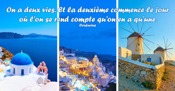 Aperçu de la carte : « On a deux vies. Et la deuxième commence... »