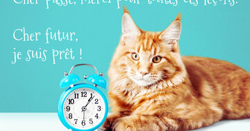 Aperçu de la carte : « Cher passé, merci pour toutes ces leçons. Cher futur, je suis prêt ! »