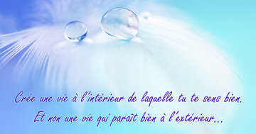 Aperçu de la carte : « Crée une vie où tu te sens bien à l'intérieur... »