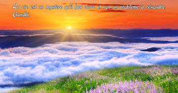 Aperçu de la carte : « La vie est un mystère qu'il faut vivre et non un problème à résoudre... »