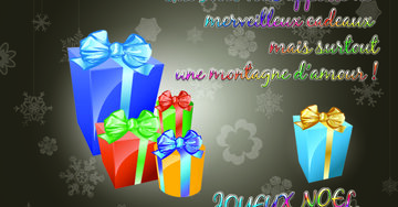 Aperçu de la carte : « Que Noël vous apporte de merveilleux cadeaux mais surtout une montagne d'amour... »
