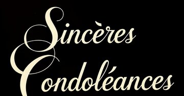Aperçu de la carte : Sincères Condoléances