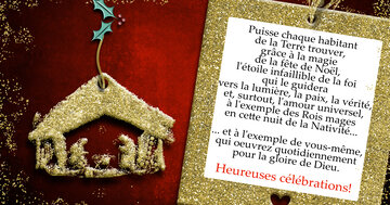 Aperçu de la carte : « Puisse chaque habitant trouver l'étoile de la foi qui le guidera vers la lumière... »