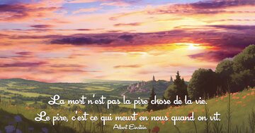 Aperçu de la carte : « La mort n’est pas la pire chose de la vie... »