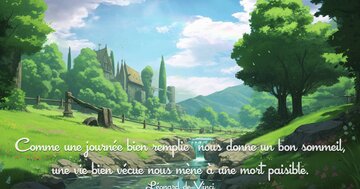 Aperçu de la carte : « Une vie bien vécue mène à une mort paisible... »