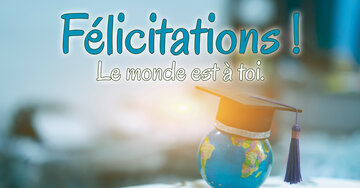 Aperçu de la carte : Félicitations ! Le monde est à toi.