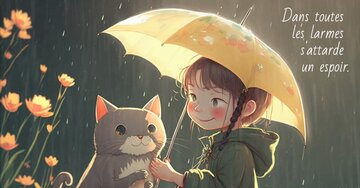 Aperçu de la carte : Dans toutes les larmes s'attarde un espoir.