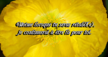 Aperçu de la carte : « Même lorsque tu seras rétabli(e), je continuerai à... »