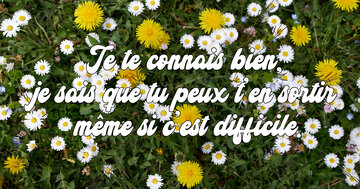 Aperçu de la carte : « Je sais que tu peux t'en sortir même si c'est difficile... »