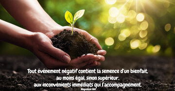 Aperçu de la carte : « Tout événement négatif contient la semence d'un bienfait... »