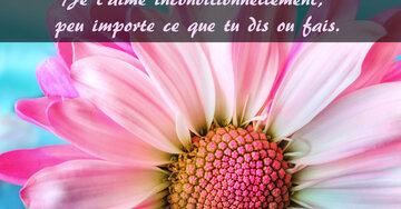 Aperçu de la carte : « Je t'aime inconditionnellement, peu importe ce que tu... »