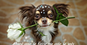 Aperçu de la carte : « Quoi que je fasse où que je sois, je pense à toi... »