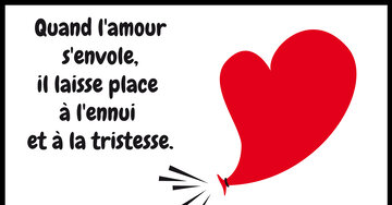 Aperçu de la carte : « Quand l'amour s'envole, il laisse place à l'ennui... »