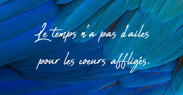 Aperçu de la carte : Le temps n'a pas d'ailes pour les coeurs affligés.