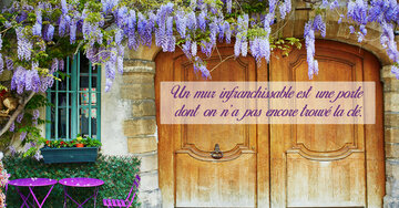 Aperçu de la carte : « Un mur infranchissable est une porte dont on n'a pas... »