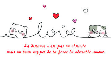 Aperçu de la carte : « La distance n'est pas un obstacle mais un beau rappel de la force de l'amour... »