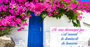 Aperçu de la carte : « Ne vous découragez pas : c'est souvent la dernière clé du trousseau qui... »