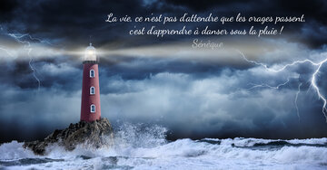 Aperçu de la carte : « La vie, ce n'est pas d'attendre... c'est d'apprendre à danser sous la pluie ! ... »