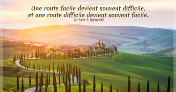 Aperçu de la carte : « Une route facile devient souvent difficile, et une route difficile... »