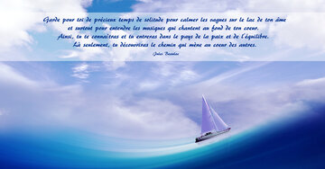 Aperçu de la carte : « Garde pour toi de précieux temps de solitude pour calmer les vagues de ton âme... »