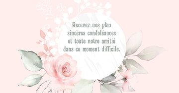 Aperçu de la carte : Recevez nos plus sincères condoléances et toute notre amitié dans ce moment difficile.