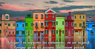 Aperçu de la carte : « Accepter les évènements pour devenir positif... »