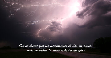 Aperçu de la carte : « On ne choisit pas les circonstances, mais on choisit comment les accepter... »