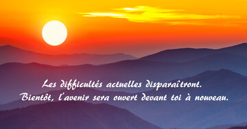 Aperçu de la carte : « Les difficultés actuelles disparaîtront. Bientôt, l'avenir sera ouvert... »