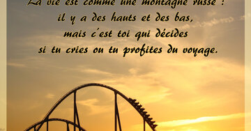 Aperçu de la carte : « La vie est comme une montagne russe : il y a des hauts et des bas... »