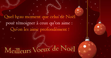 Aperçu de la carte : « Quel beau moment que celui de Noël pour témoigner à ceux qu'on aime... »