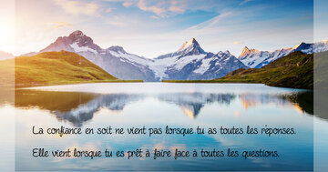 Aperçu de la carte : « La confiance vient quand on est prêt à faire face aux questions... »