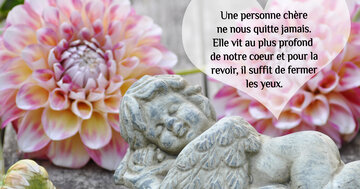 Aperçu de la carte : « Une personne chère ne nous quitte jamais, elle vit au plus profond de notre cœur... »