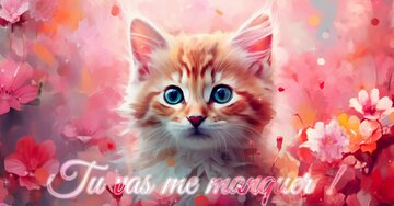 Aperçu de la carte : Tu vas me manquer !