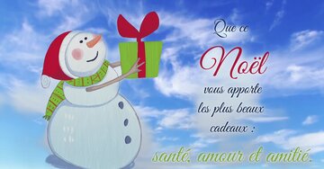 Aperçu de la carte : « Que ce Noël vous apporte santé, amour et amitié... »