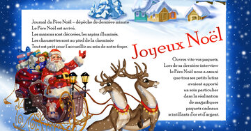Aperçu de la carte : « Journal du Père Noël – dépêche de dernière minute : Le Père Noël est arrivé... »
