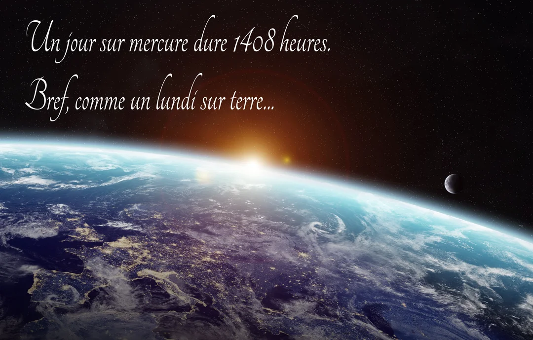 Vue spectaculaire de la planète Terre depuis l'espace, avec le soleil à l'horizon et la lune, sur un fond d'étoiles.