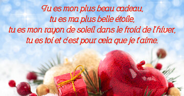Aperçu de la carte : « Tu es mon plus beau cadeau, ma plus belle étoile, mon rayon de soleil... »